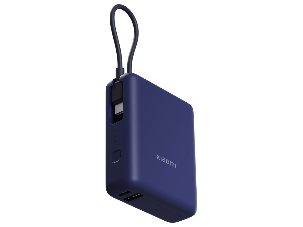 Внешний аккумулятор со встроенным кабелем Xiaomi 33W Power Bank 10000mAh (Integrated Cable) Ice Blue-3