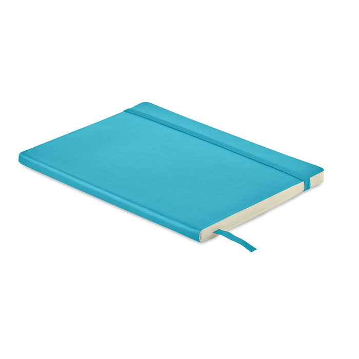 A5 recycled notebook, бирюзовый-0