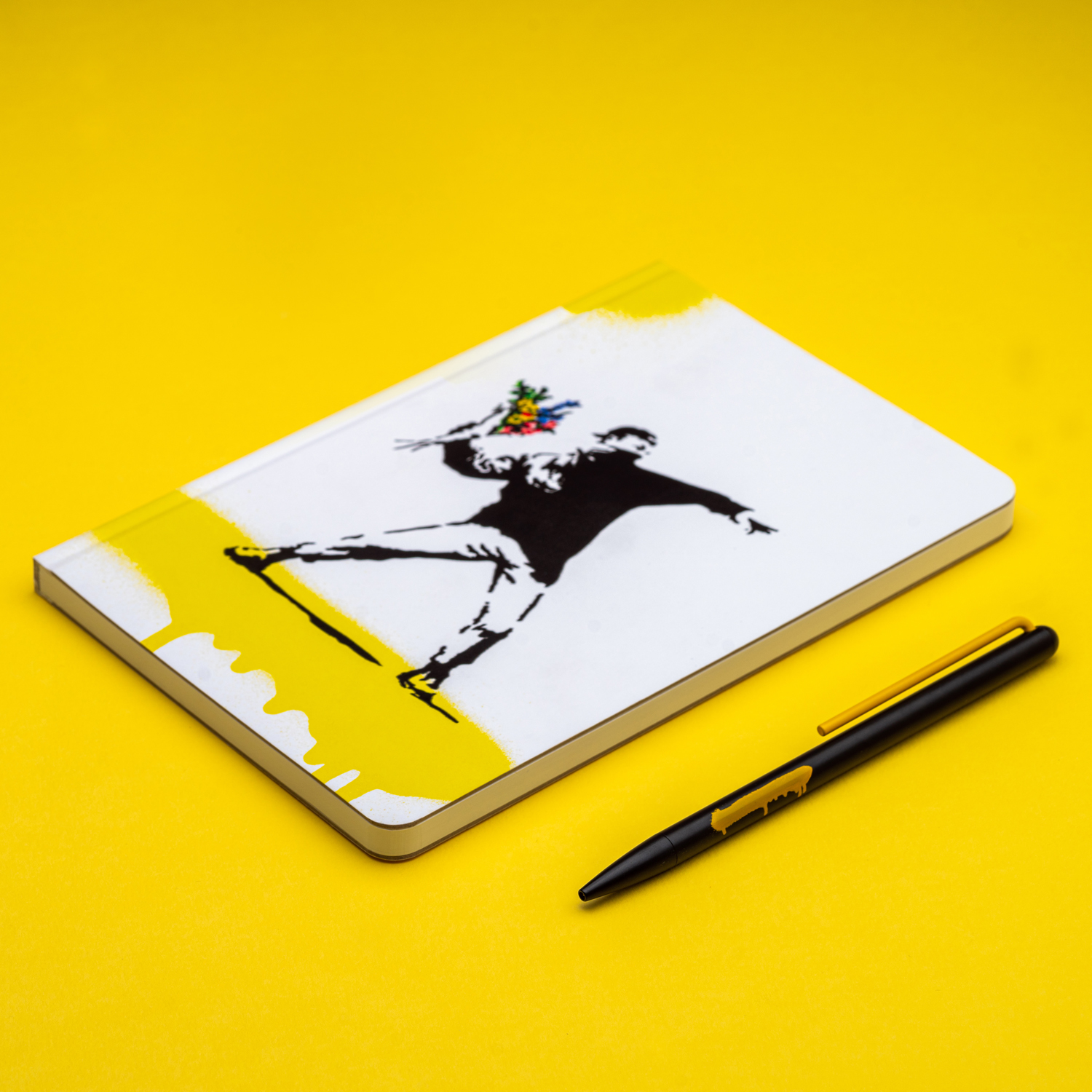 Набор Pininfarina Banksy Метатель цветов: шариковая ручка GrafeeX и блокнот линованный из каменной б-4