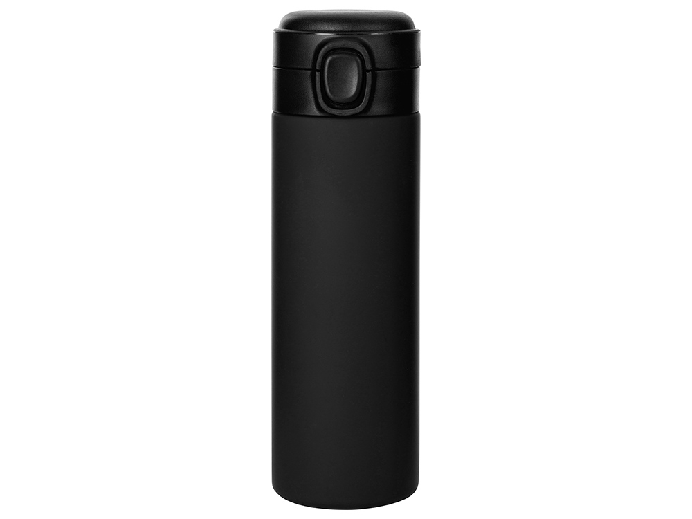 Вакуумная термокружка Waterline c кнопкой Guard, 400 мл, тубус, черный-2