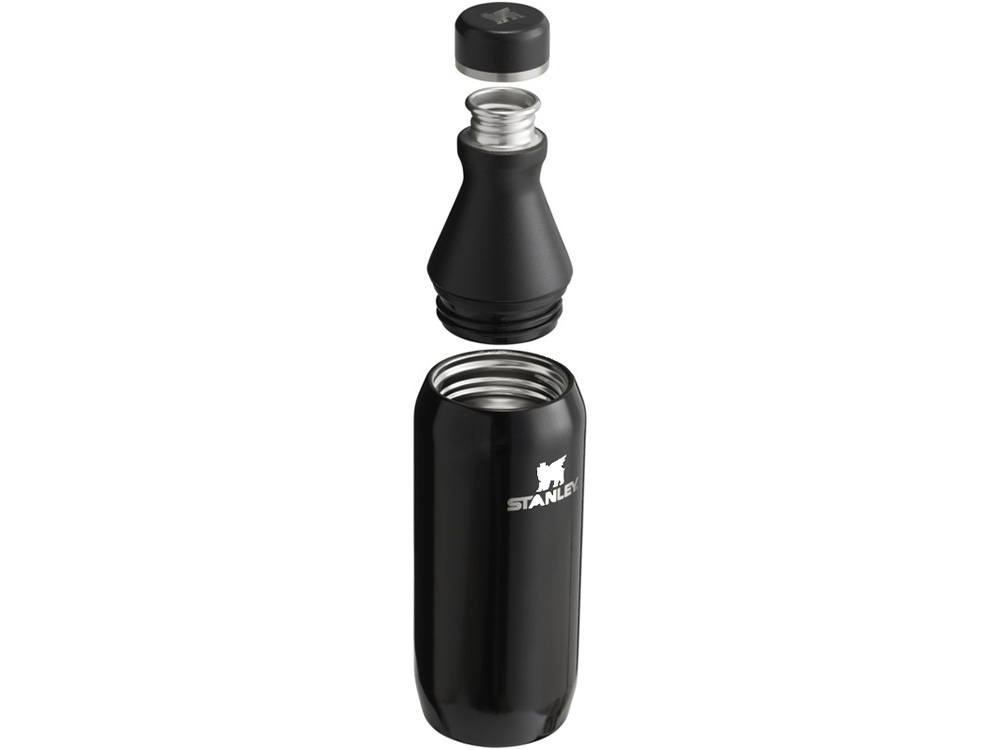 Бутылка для воды Stanley All Day Slim объемом 350 мл - черный глянцевый-1