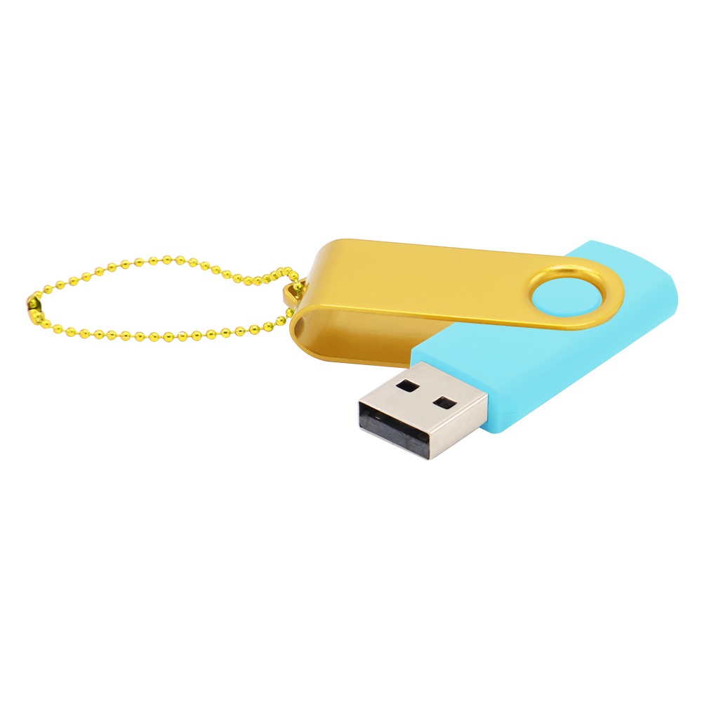 Флешка Designer To Go 2.0 USB 16Gb, Бирюзовый/Желтый-0