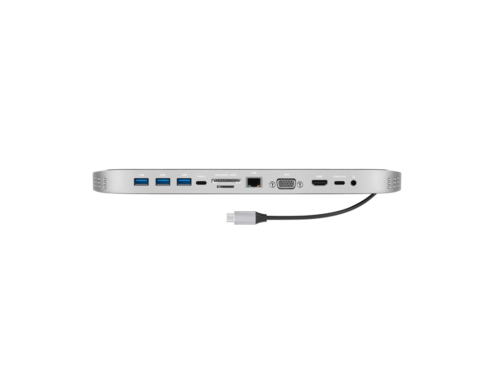 Хаб USB Type-C 3.0 для ноутбуков Falcon, серый-1