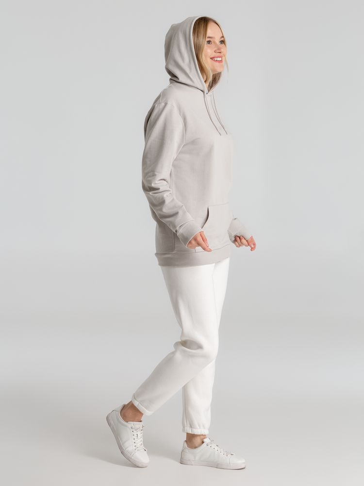 Толстовка с капюшоном унисекс Hoodie, дымчато-серая-11