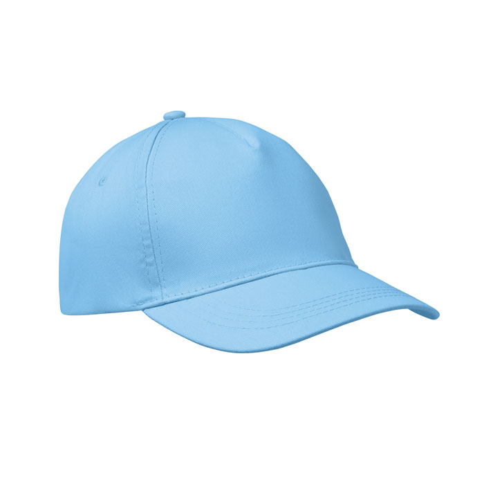 5 panel baseball cap, голубой-0