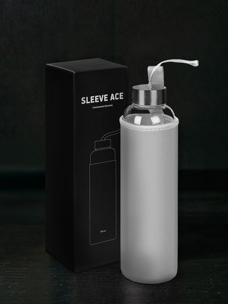 Бутылка для воды Sleeve Ace, серая-5