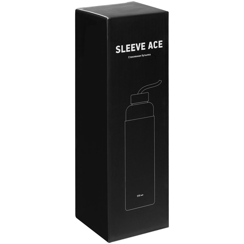 Бутылка для воды Sleeve Ace, черная-4
