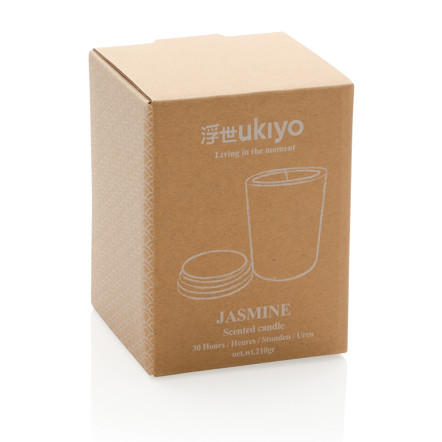 Ароматическая свеча Ukiyo с бамбуковой крышкой-10