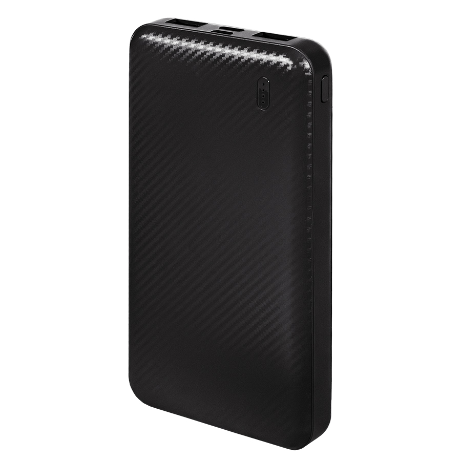 Универсальный аккумулятор Rib 10 (10000 мАч), черный, 13,5х6.8х1,5 см, черный-0