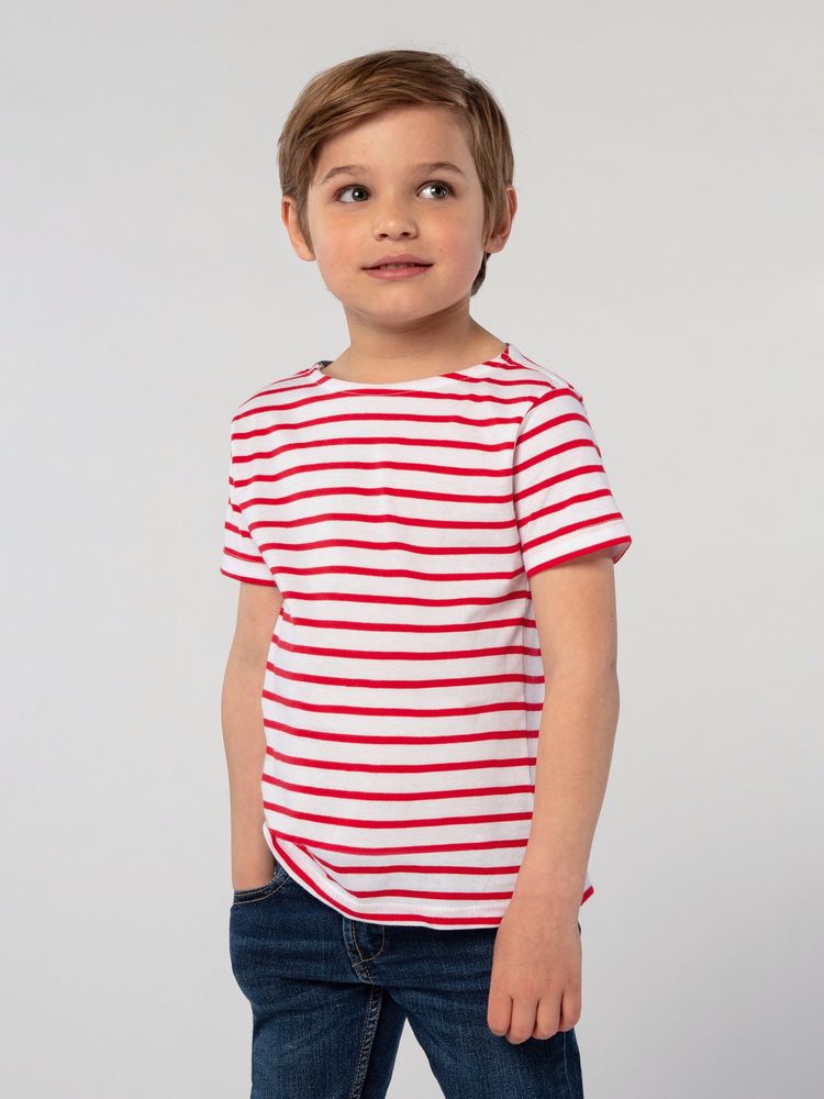 Футболка детская Miles Kids белая с красным-2
