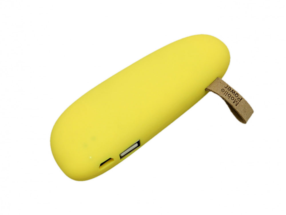PB_Small_stone Универсальное зарядное устройство power bank в форме камня. 2600MAH. Желтый-0