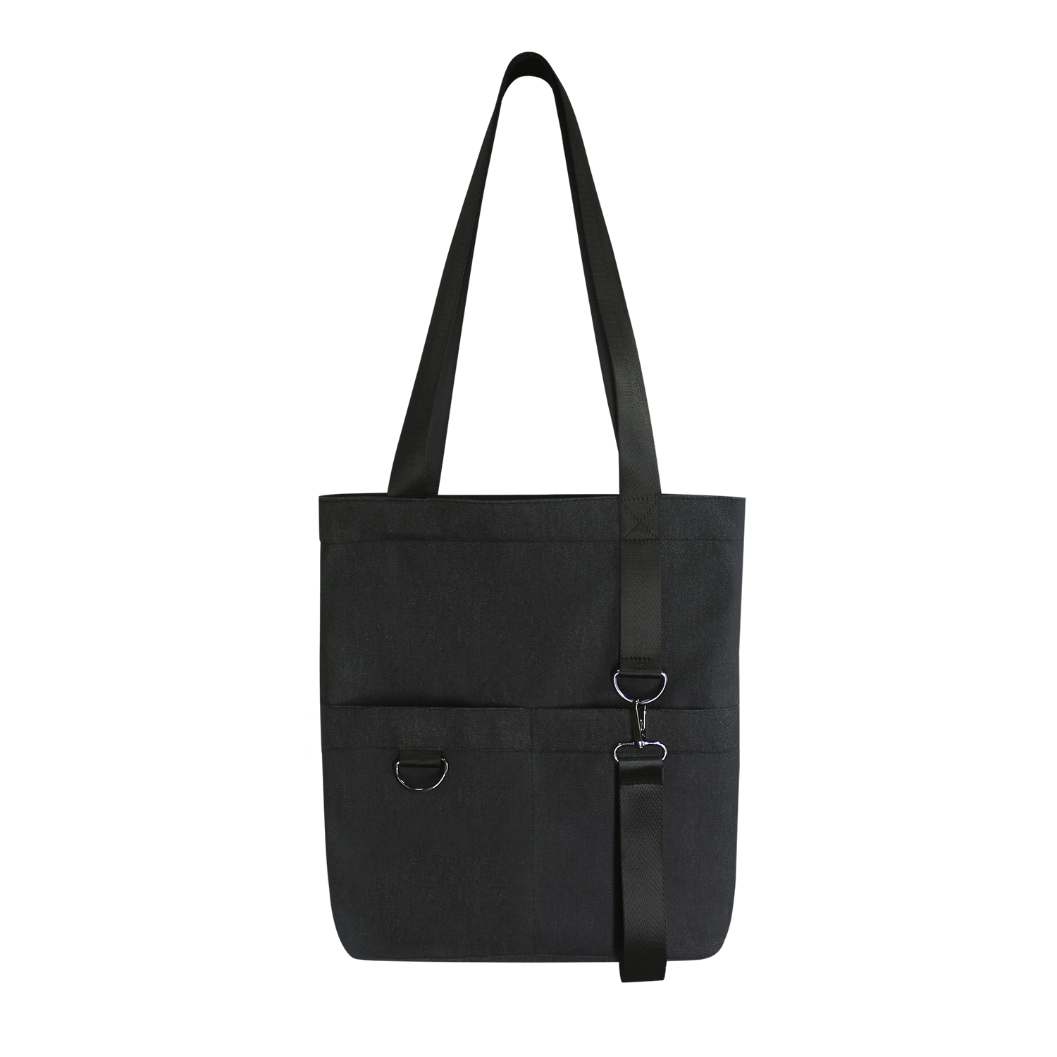 Шоппер Superbag ZIP, с двумя карманами и молнией (черный)-2