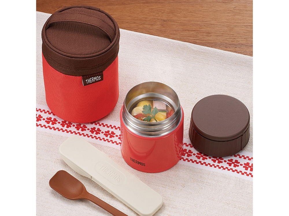 Термос из нерж. стали для еды тм THERMOS JBQ-400-PCH 0.4L, красный-4