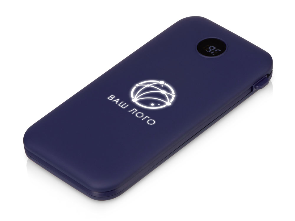 Внешний беспроводной аккумулятор с подсветкой лого Astro, 10000 mAh, темно-синий-0