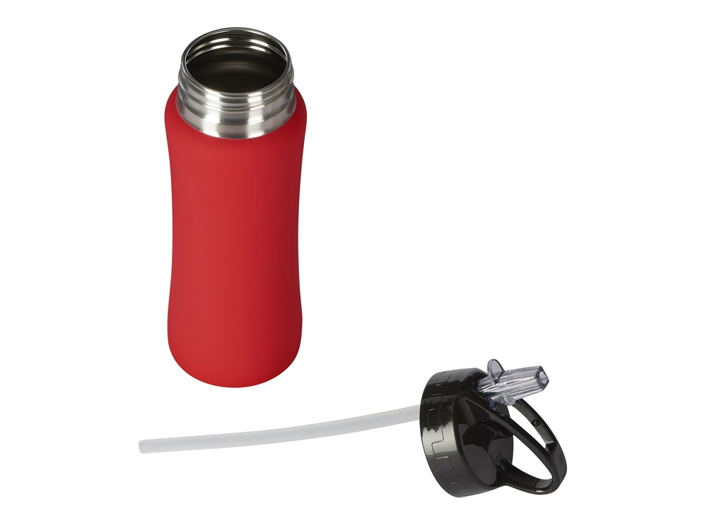 Бутылка для воды Bottle C1, сталь, soft touch, 600 мл, красный-2