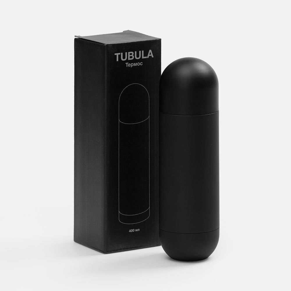 Термос Tubula Soft Touch, черный-5