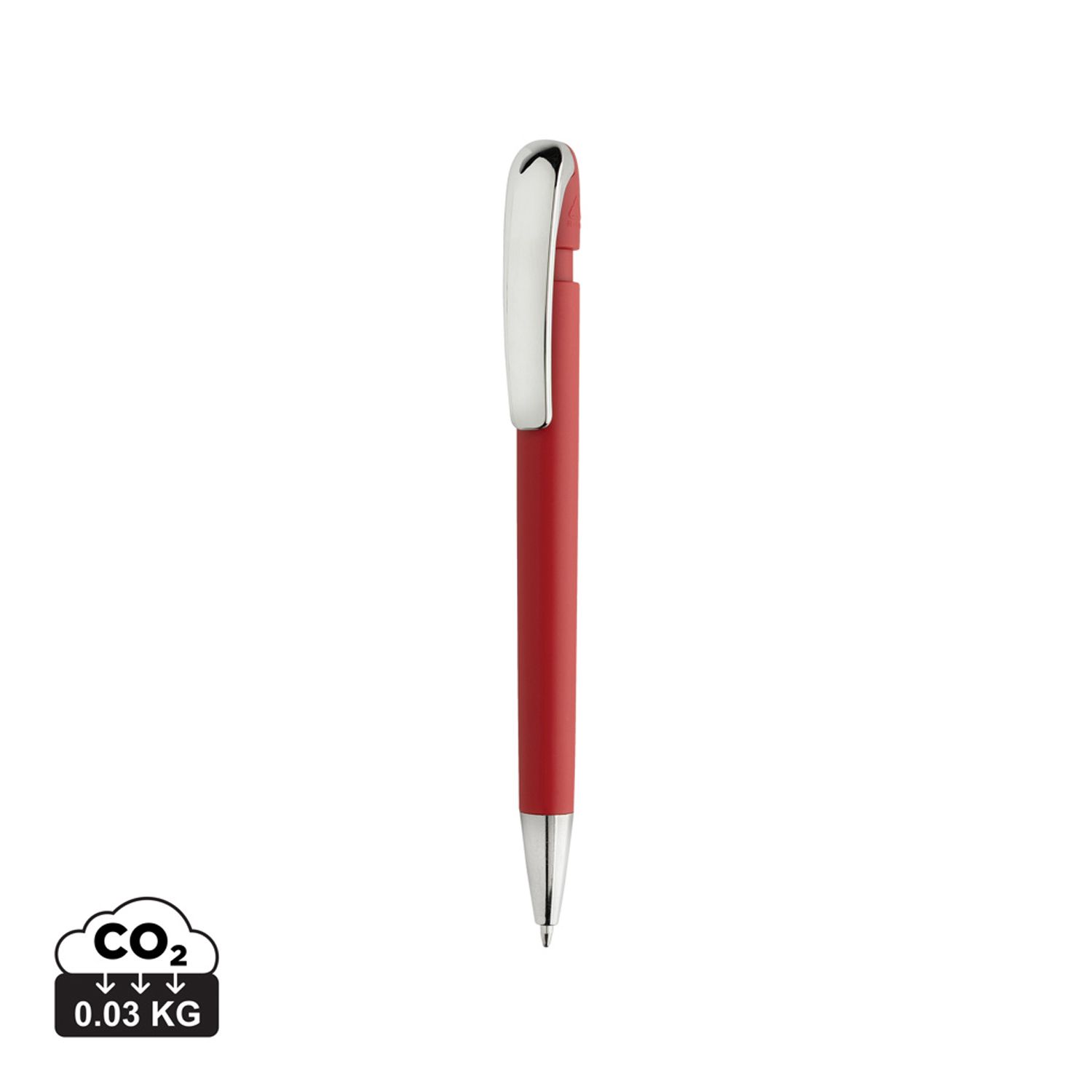 Ручка Glide из переработанного пластика GRS с металлическим клипом-4
