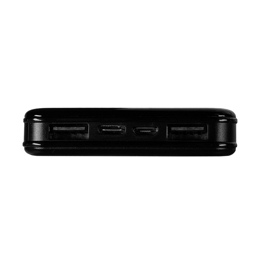 Универсальный аккумулятор Sleek 10 (10000 мАч), черный, 14х6.8х1,5 см, черный-3