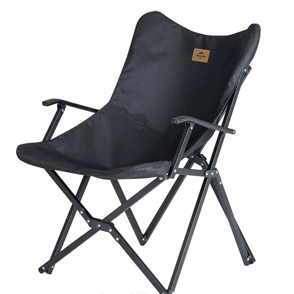 Кресло складное Armrest, черное-0