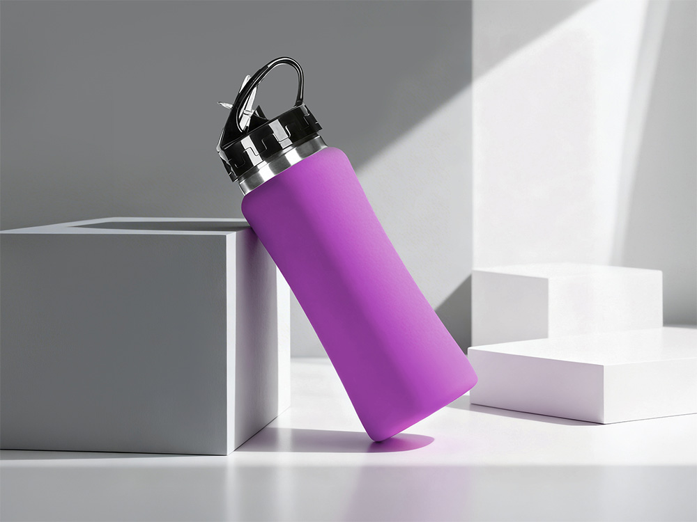 Бутылка для воды Bottle C1, сталь, soft touch, 600 мл, фиолетовый-0