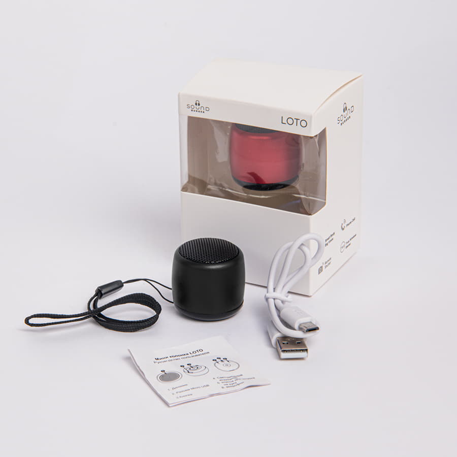 Портативная mini Bluetooth-колонка Sound Burger "Loto" черная, черный-4