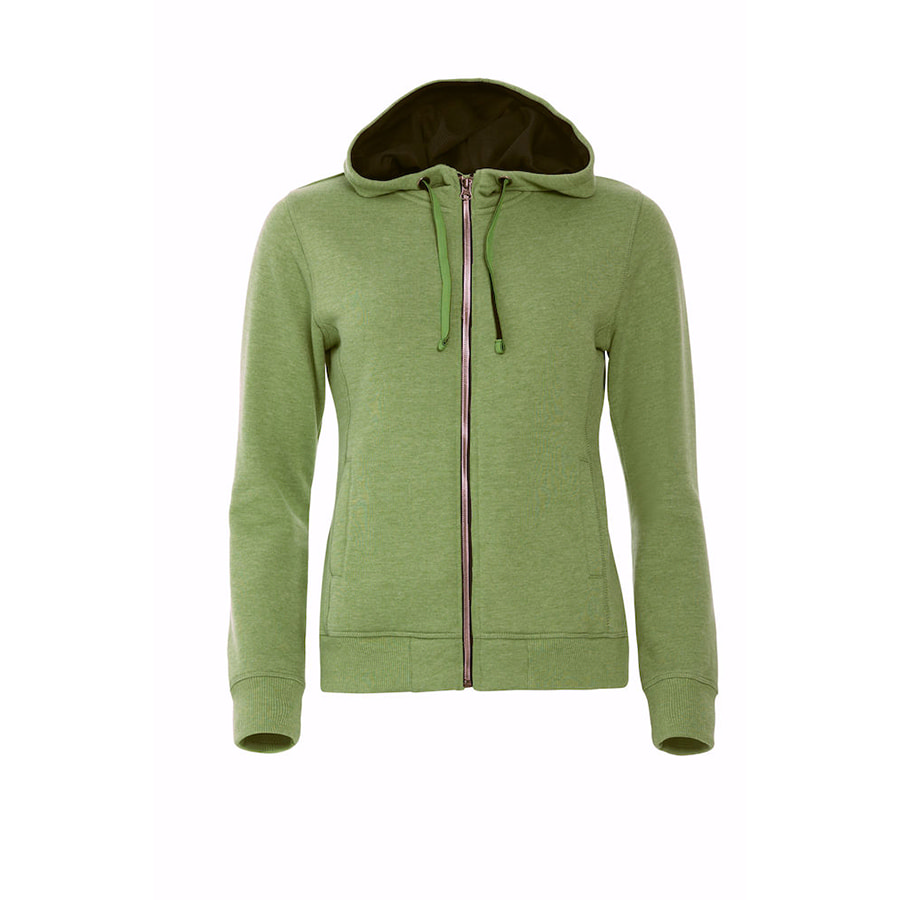 Толстовка женская Classic Hoody Full Zip, зеленый-0