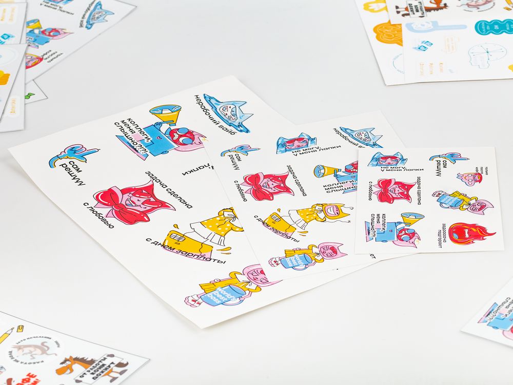Наклейки бумажные Sticker Pack на заказ, S-1