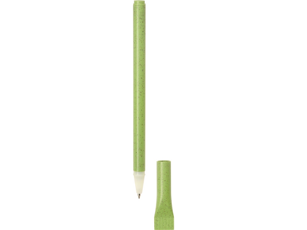 Ручка шариковая из пшеницы и пластика Plant, зеленый-1