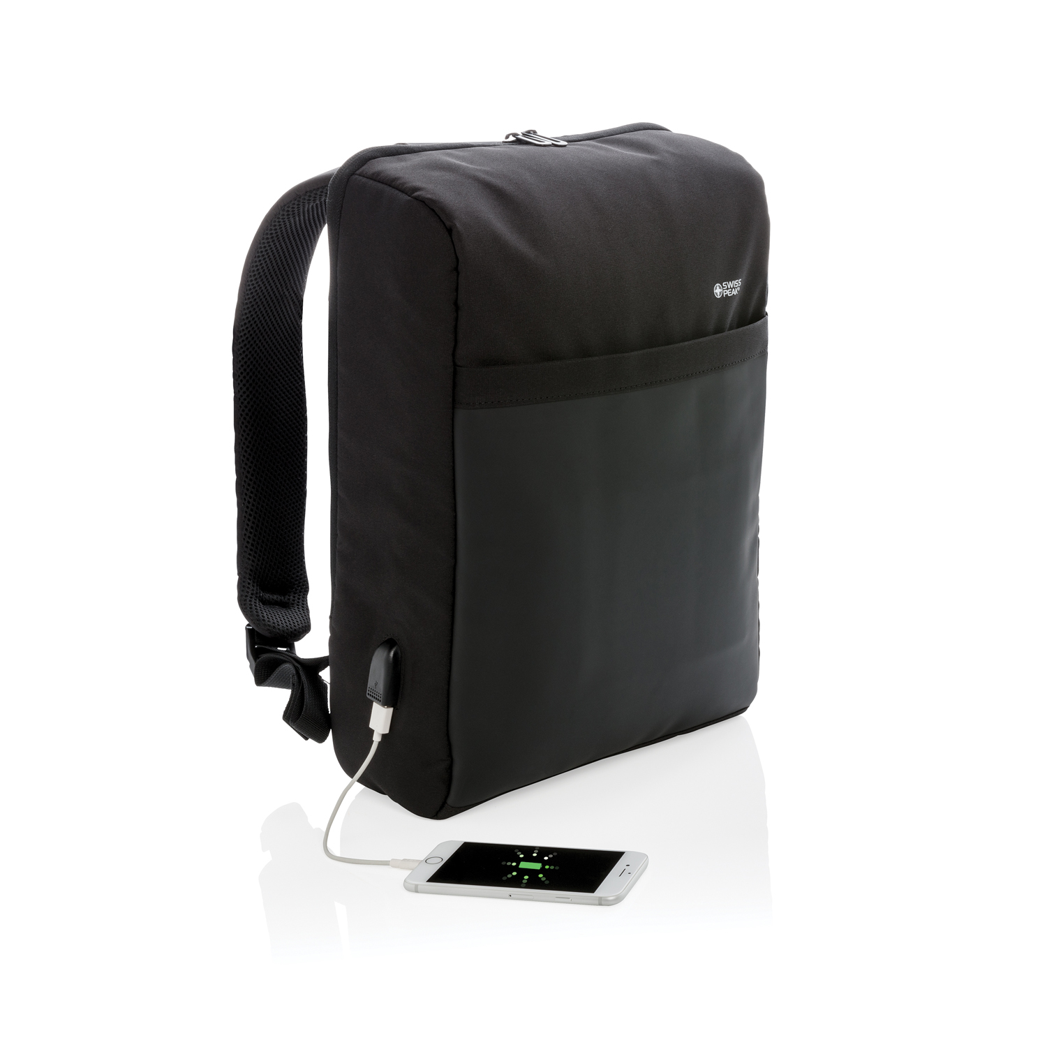 Антикражный рюкзак Swiss Peak 15"  с RFID защитой и разъемом USB-1