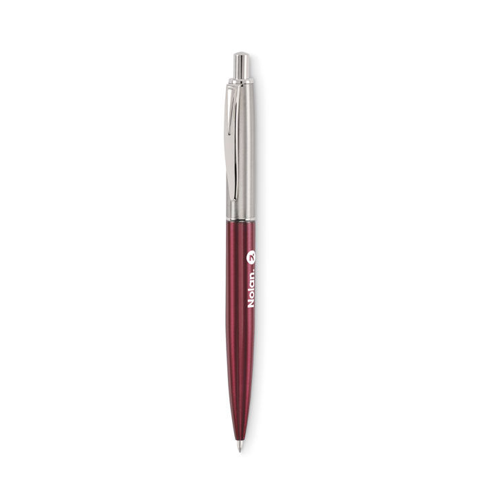 Push button pen in box, красного бургундского вина-7