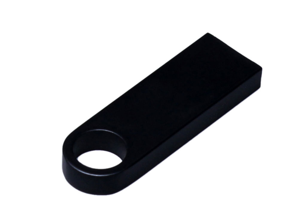 USB 2.0-флешка на 64 Гб с мини чипом и круглым отверстием, черный-2