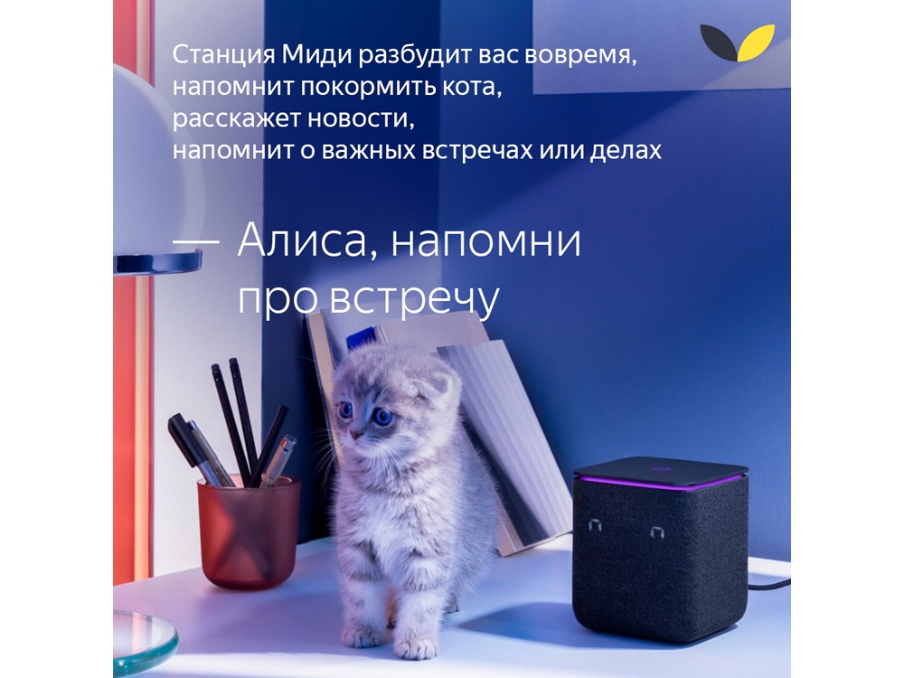 Умная колонка ЯНДЕКС Станция Миди с Алисой, с Zigbee, 24 Вт, цвет: изумрудный (YNDX-00054EMD)-17