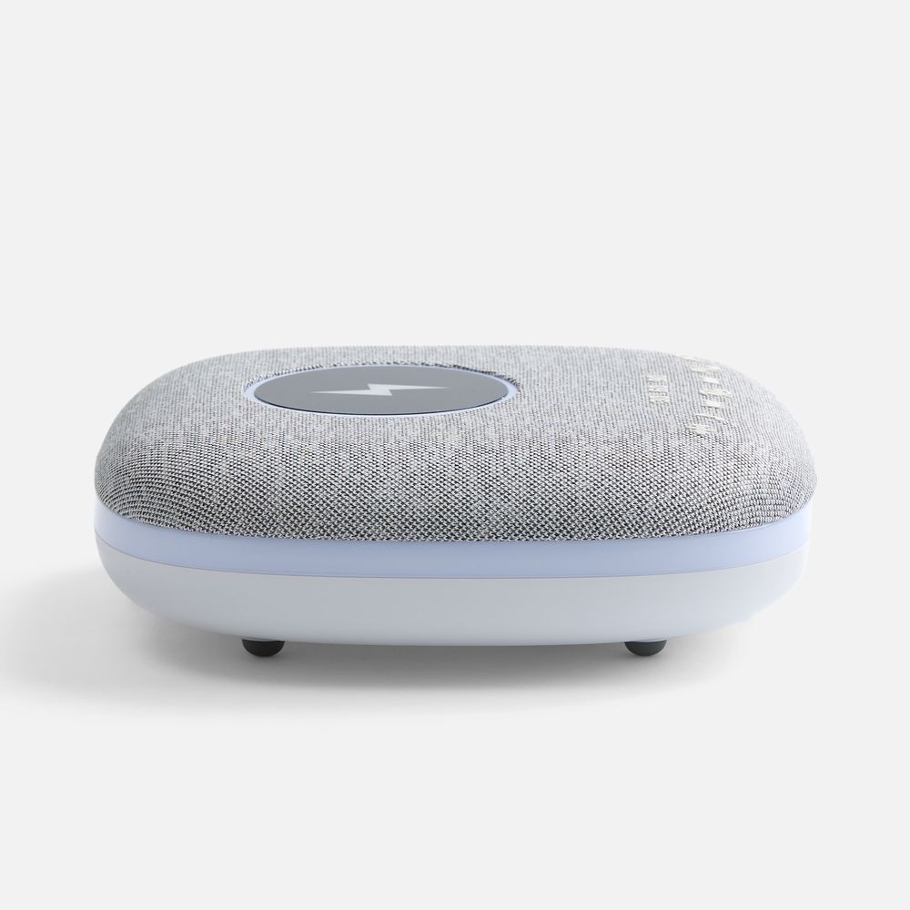 Bluetooth-колонка с беспроводной зарядкой и подсветкой Terrafonic, серая-3