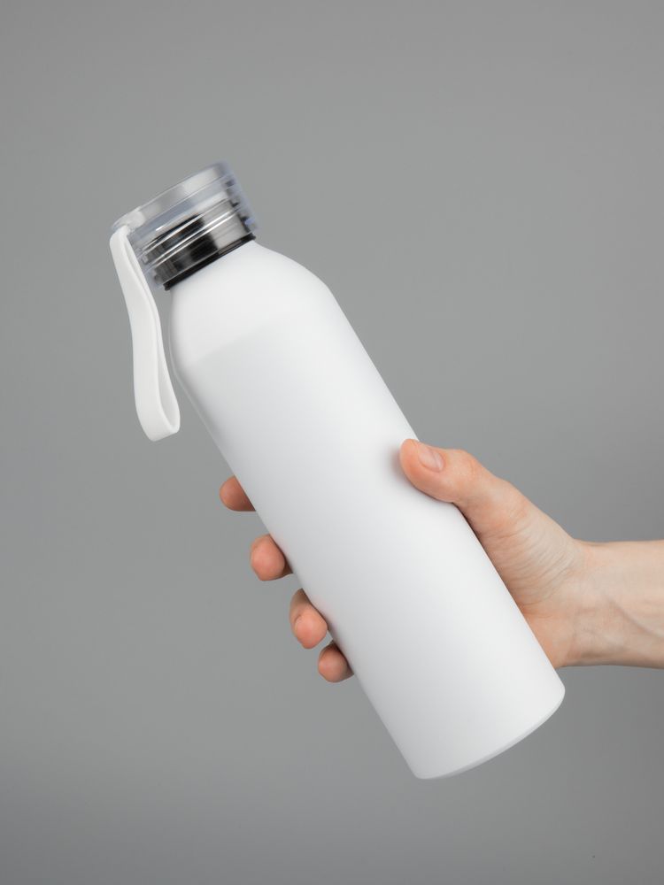 Бутылка для воды Brooke, матовая белая-3