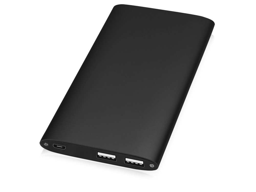 Портативное зарядное устройство Джет с 2-мя USB-портами, 8000 mAh, черный-0