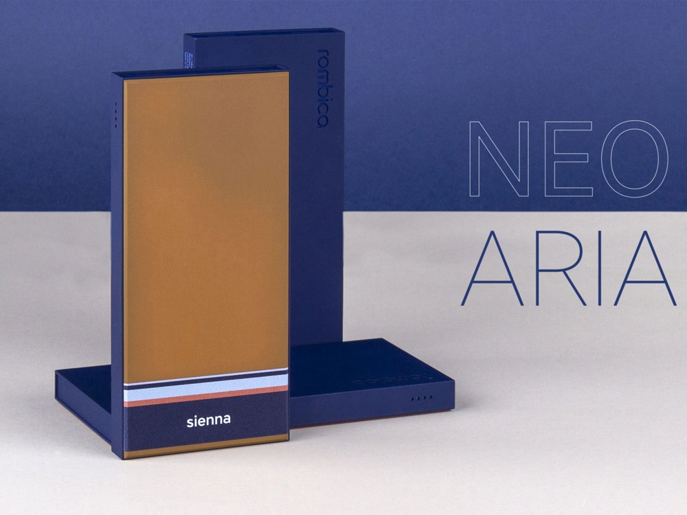 Внешний аккумулятор Rombica NEO ARIA Sienna, 10000мАч, Soft-touch, PD, QCharge, Type-C, охра/синий-4
