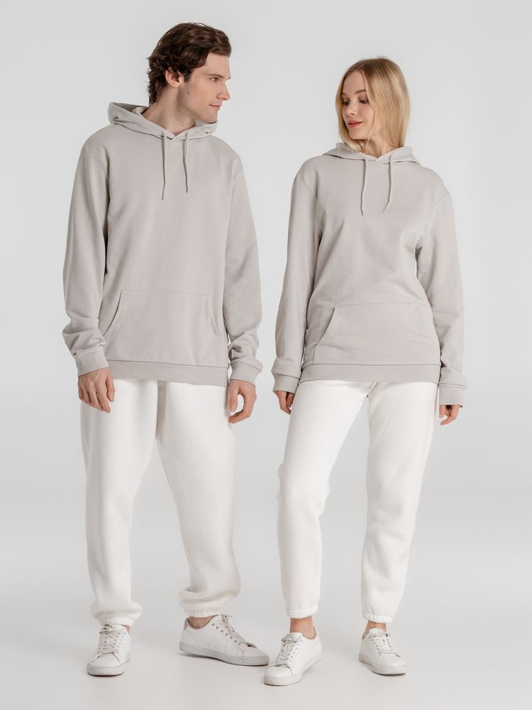 Толстовка с капюшоном унисекс Hoodie, дымчато-серая-12