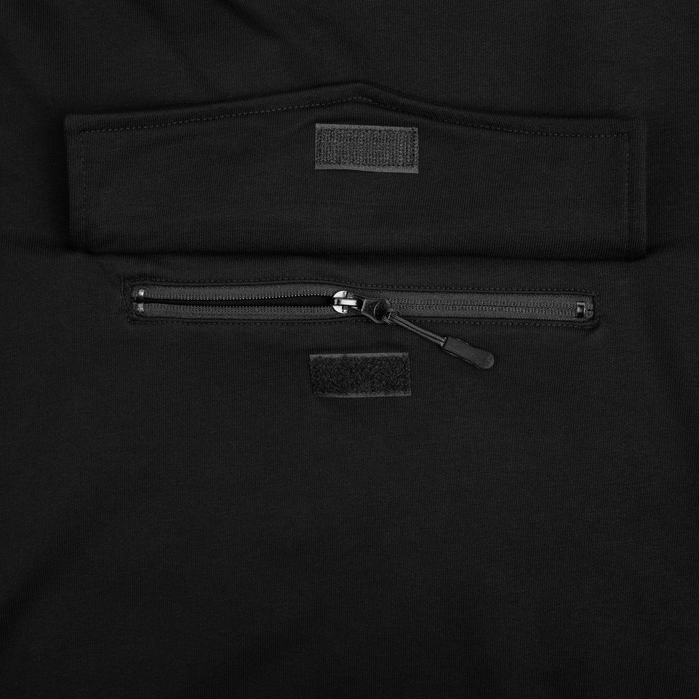 Худи унисекс с карманом на груди Chest Pocket, черное-3