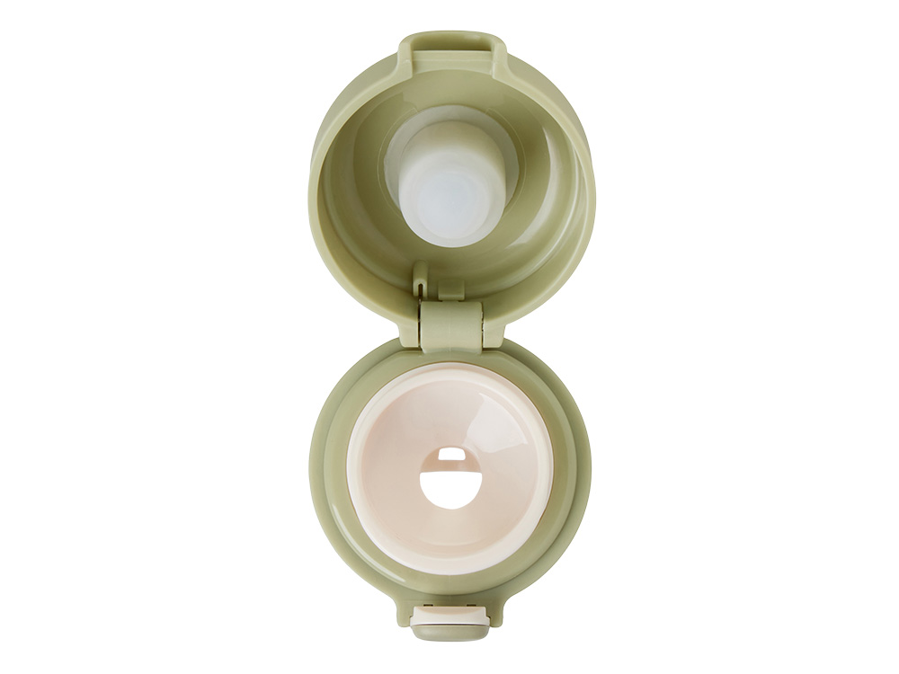 Вакуумная термокружка Waterline c кнопкой Guard, 400 мл, тубус, оливковый-5