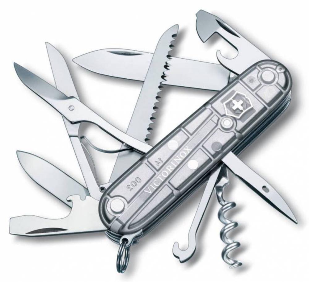 Офицерский нож Huntsman 91, прозрачный серебристый-0
