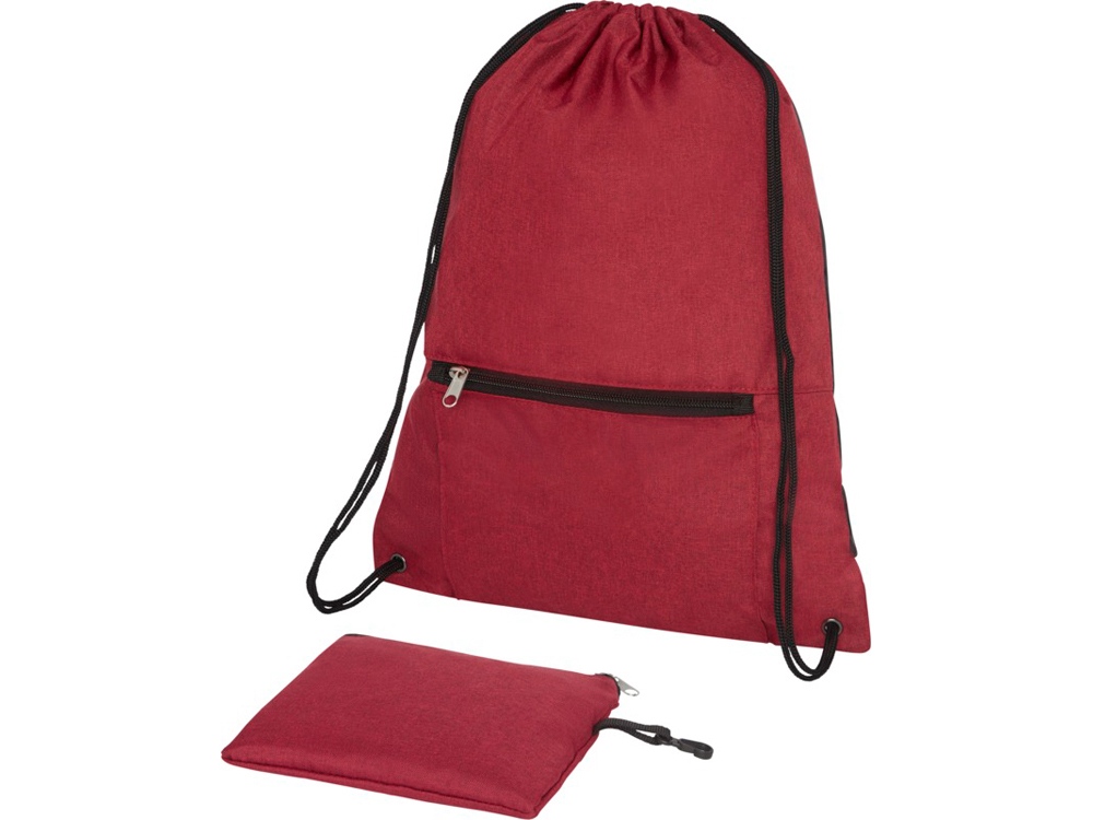 Складной рюкзак со шнурком Hoss, heather dark red-0