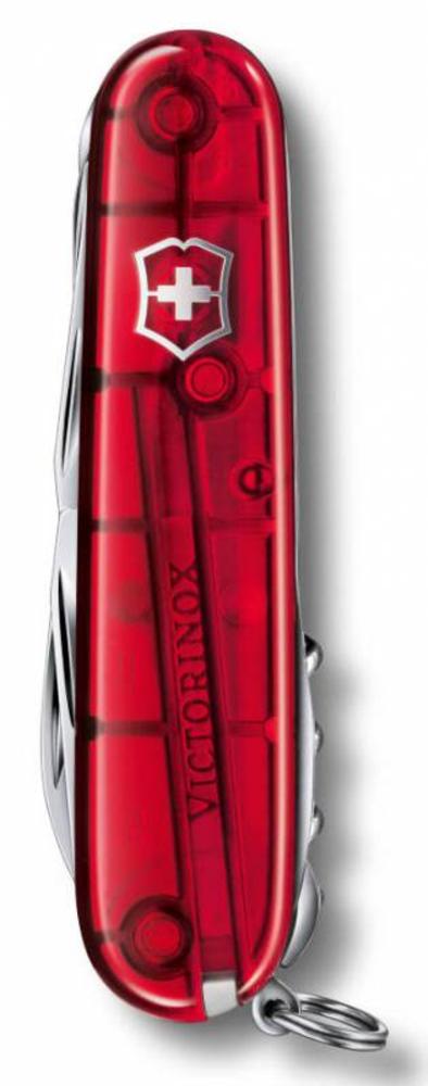 Офицерский нож Huntsman 91, прозрачный красный-1