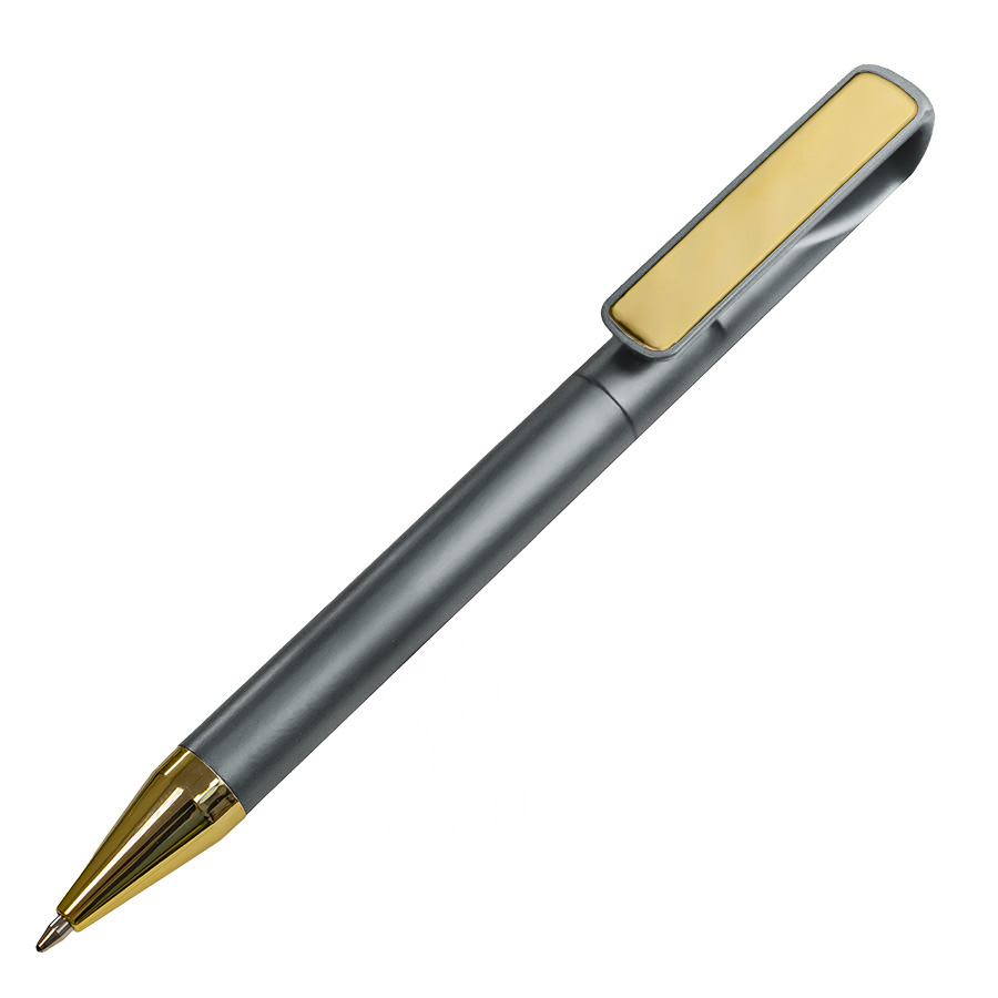 Ручка шариковая GLOSSY GOLD, серебристый, золотистый-0