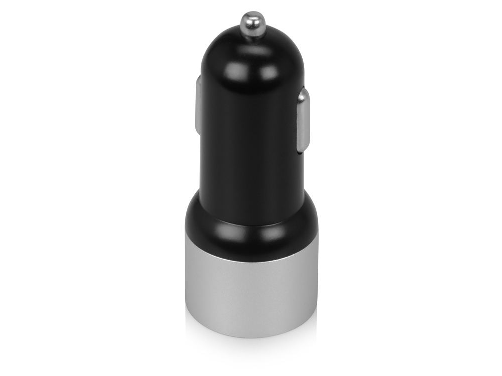Адаптер автомобильный USB с функцией быстрой зарядки QC 3.0 TraffIQ, черный/серебристый-1