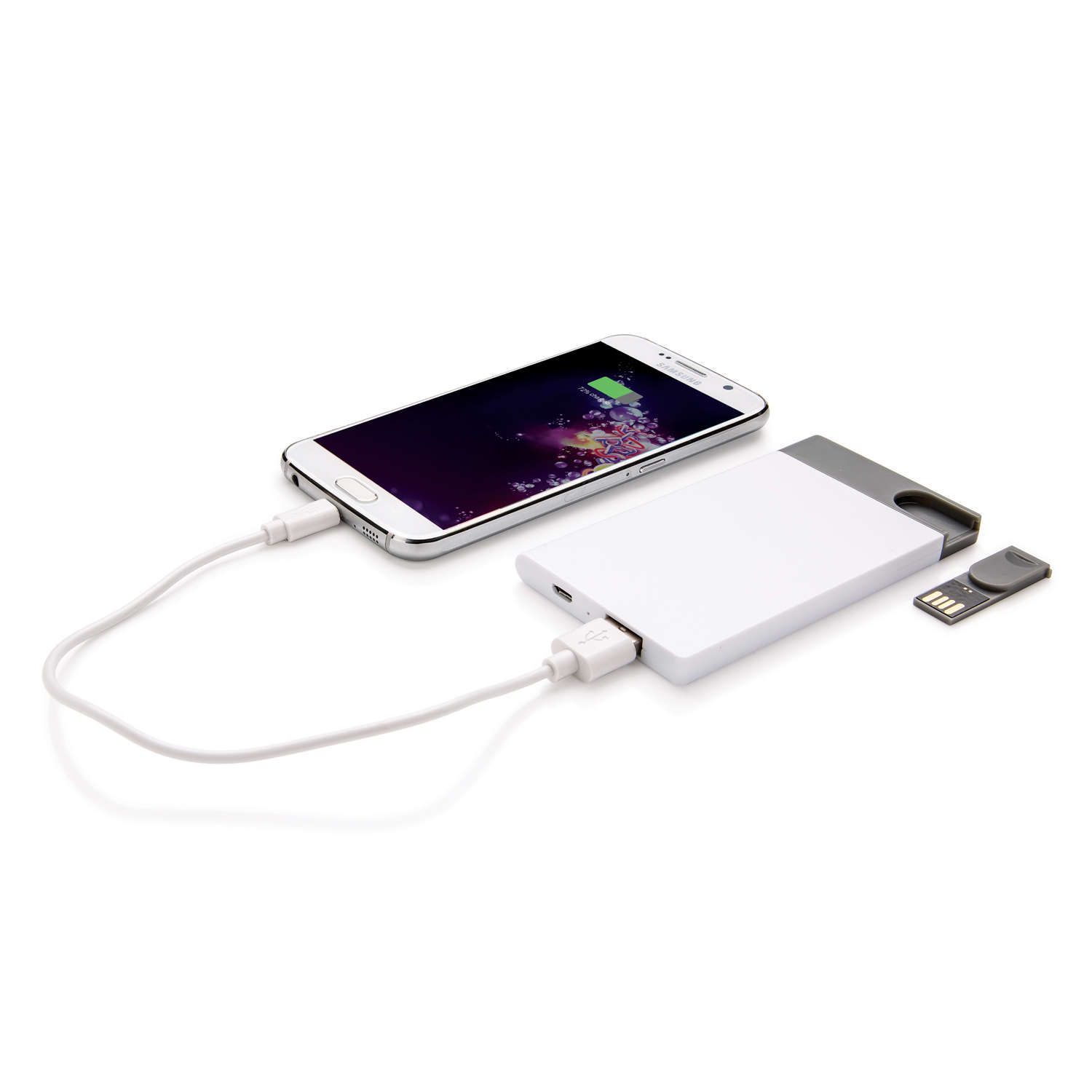 Зарядное устройство с USB–флешкой на 8 ГБ, 2500 mAh-0