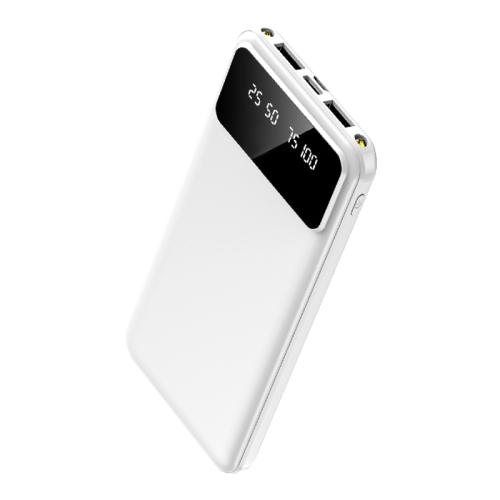 Внешний аккумулятор Dorado 10 000 mAh с фонариком, Белый