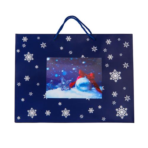 Пакет малый   BLUE WONDER размер 32 x 27 x 11 см, синий
