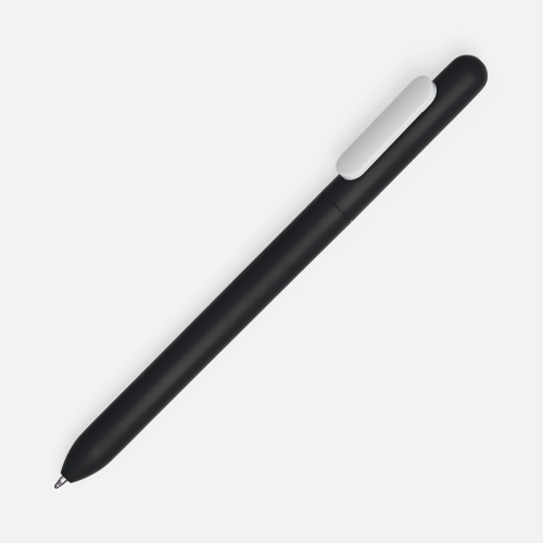 Ручка шариковая Swiper Soft Touch, черная с белым