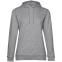 Толстовка с капюшоном женская Hoodie, серый меланж