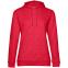 Толстовка с капюшоном женская Hoodie, красный меланж